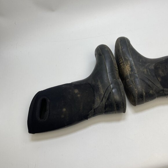 BOGS Big Kids Classic High HA Black Fabric Rain/Snow Boots Sz 13 US 30 EU Read - Picture 6 of 16